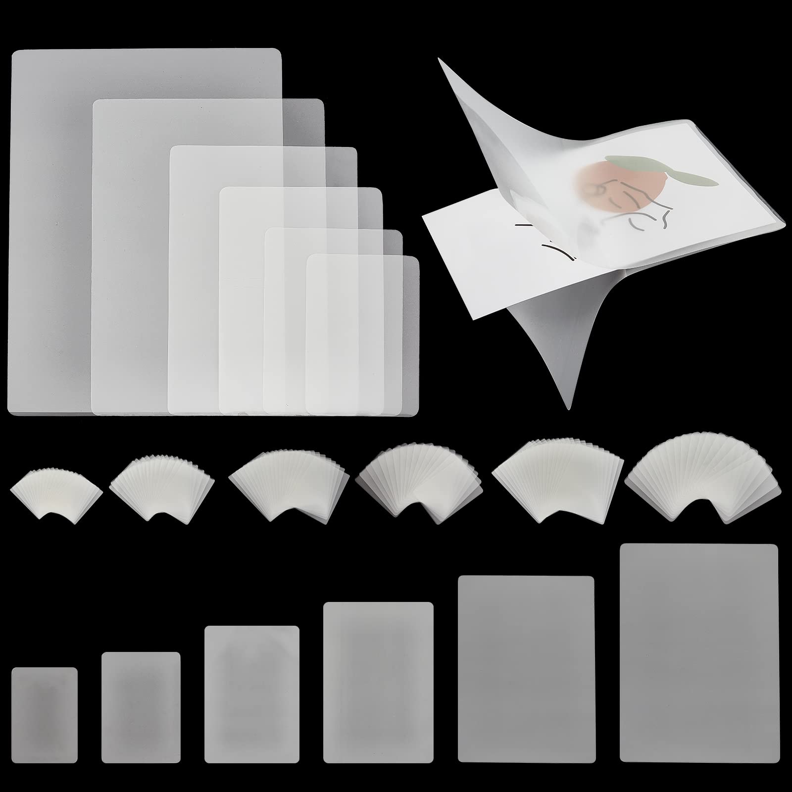 Amazon.co.jp: PH PandaHall ラミネートフィルム 120枚入 6サイズ